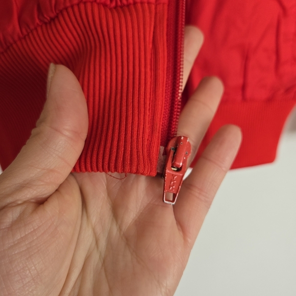 Adidas Windbreaker Jacket Men's S Full Zip Colorblock Zip Pockets VTG 1970S RED - Picture 8 of 16